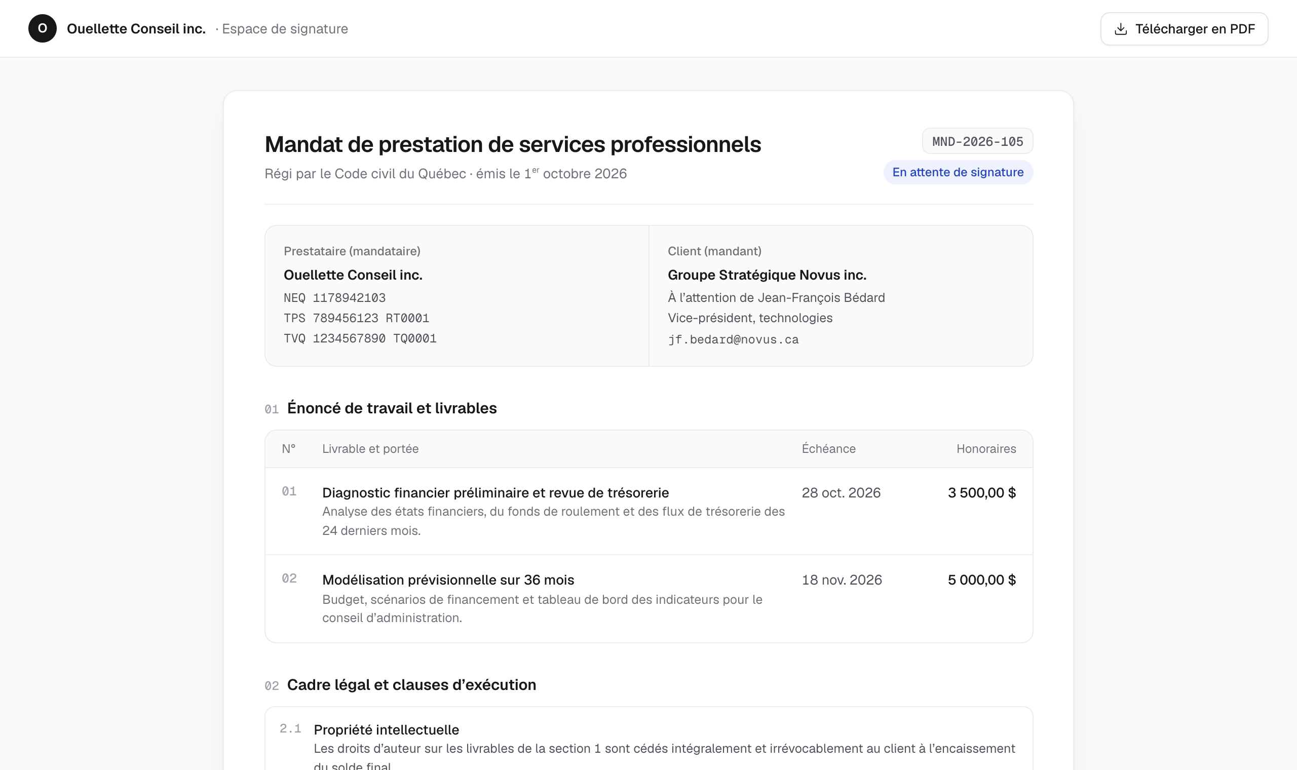Portail client